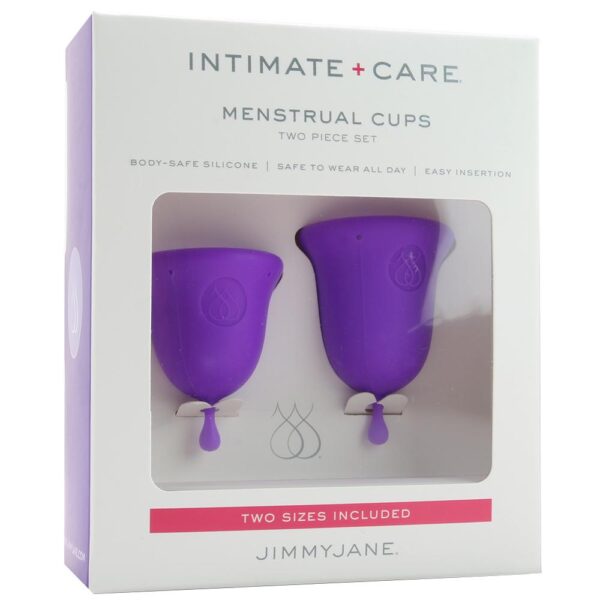 Intimate + Care Silicone Menstrual Cups in Purple