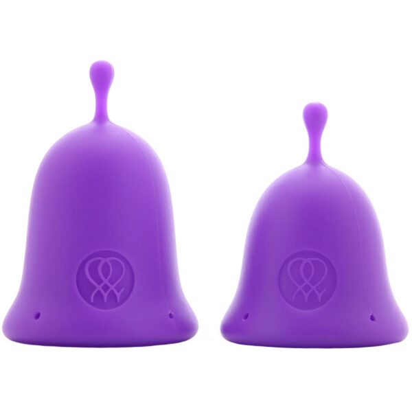 Intimate + Care Silicone Menstrual Cups in Purple - Image 2