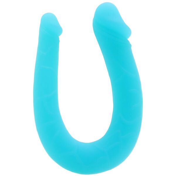 Silicone AC/DC Double Dildo in Teal - Image 2